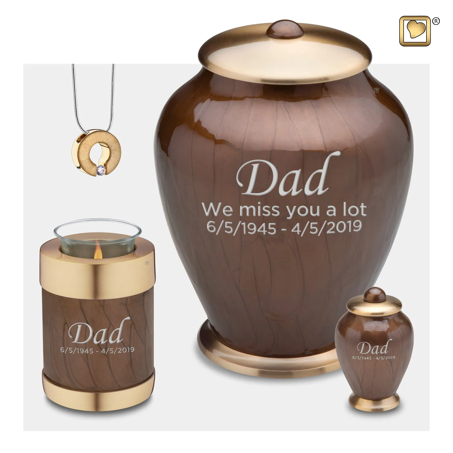 Keepsake Tall Simplicity Bronze Cremation Urn