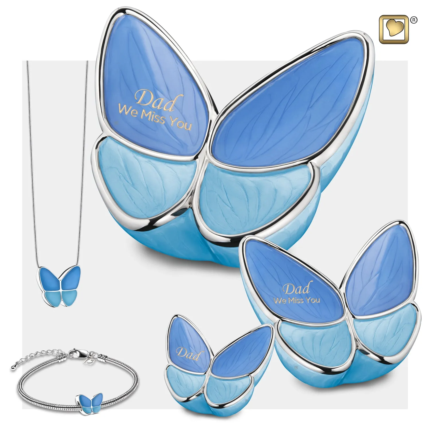 Keepsake Wings of Hope Blue Cremation Urn