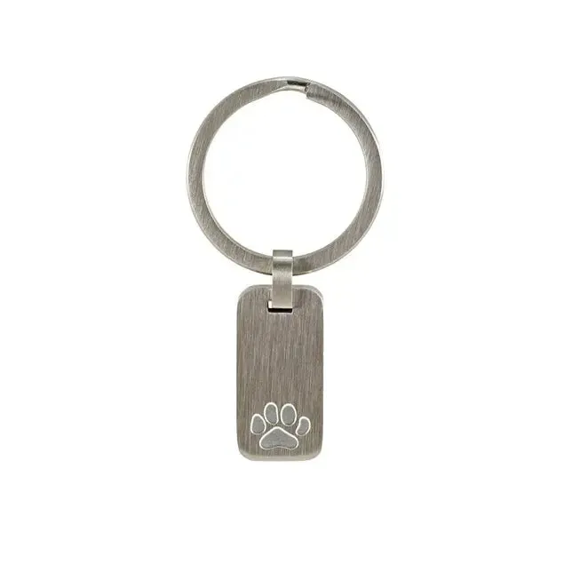 Keychain ,Pewter Paw  | Memorial Keychain to Remember your Pet  | Holds a minimal amount of ashes