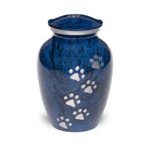 LARGE Alloy Pet Urn -1658  "Paws to Heaven" - Marbled Stone Finish