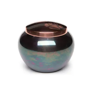 LARGE Brass Pet Urn -2012 "Journey" - Raku finish