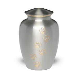 LARGE Brass Pet Urn - "Paws to Heaven"