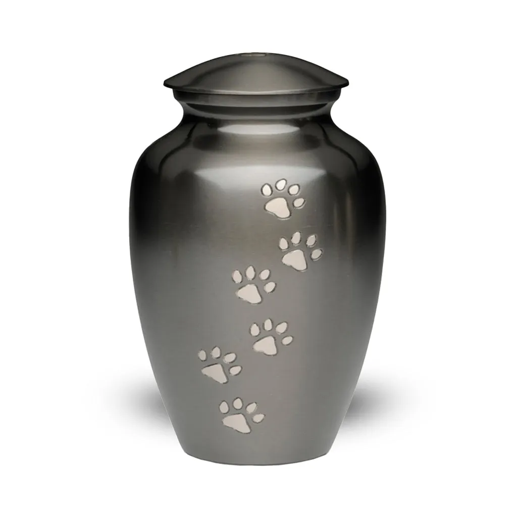 LARGE Brass Pet Urn - "Paws to Heaven"