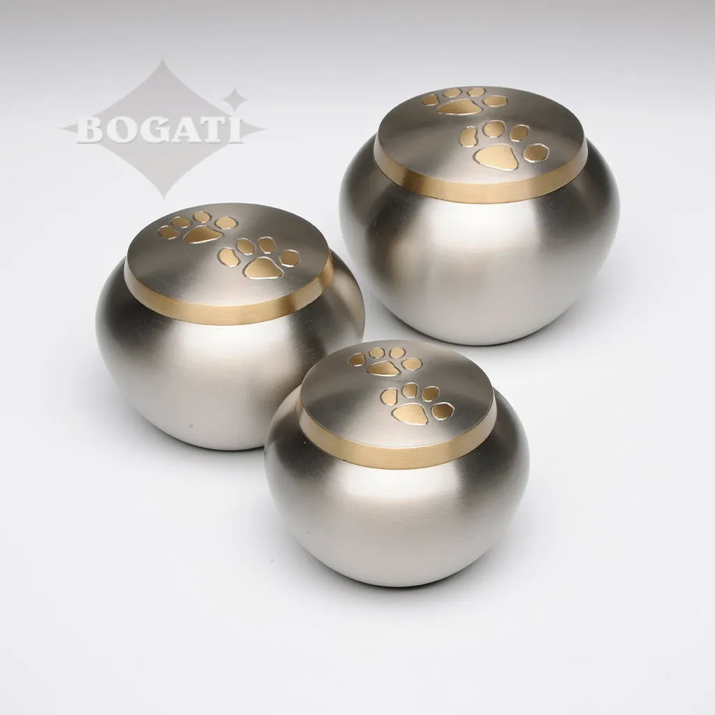 LARGE Brass "Journey" Pet urn - 2011- Pewter-tone