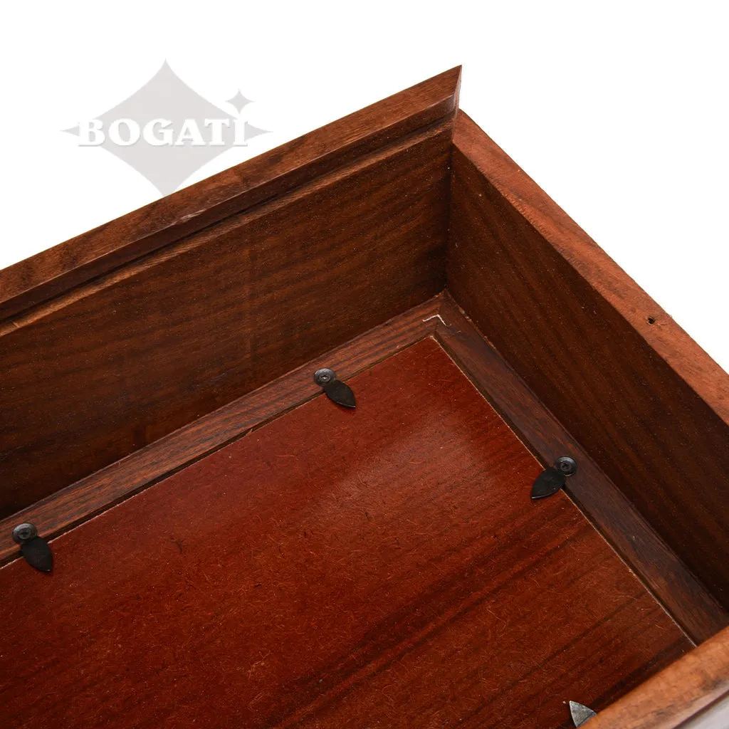 LARGE - Rosewood Photo Frame Urn -517- Brass coners