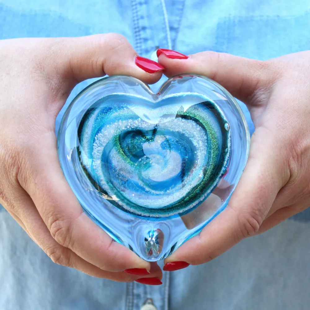 Living Hearts Glass Keepsake Urns