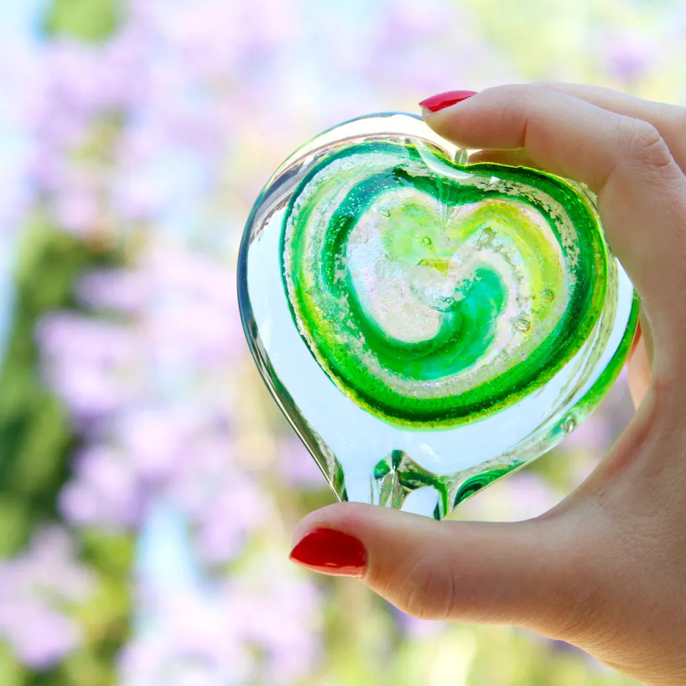 Living Hearts Glass Keepsake Urns