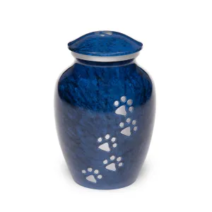 MEDIUM Alloy Pet Urn - 1658 "Paws to Heaven" - Marbled Stone Finish