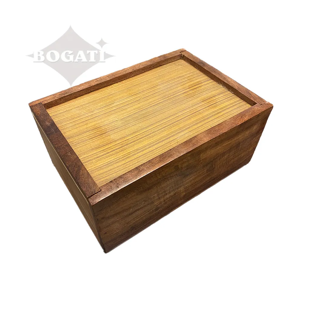 MEDIUM Rosewood  Urn  -2705- Bevel Edge - Dog Silhouette
