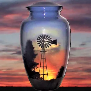 Midwest Sunset | Cremation Urn | Windmill | Vision Medical