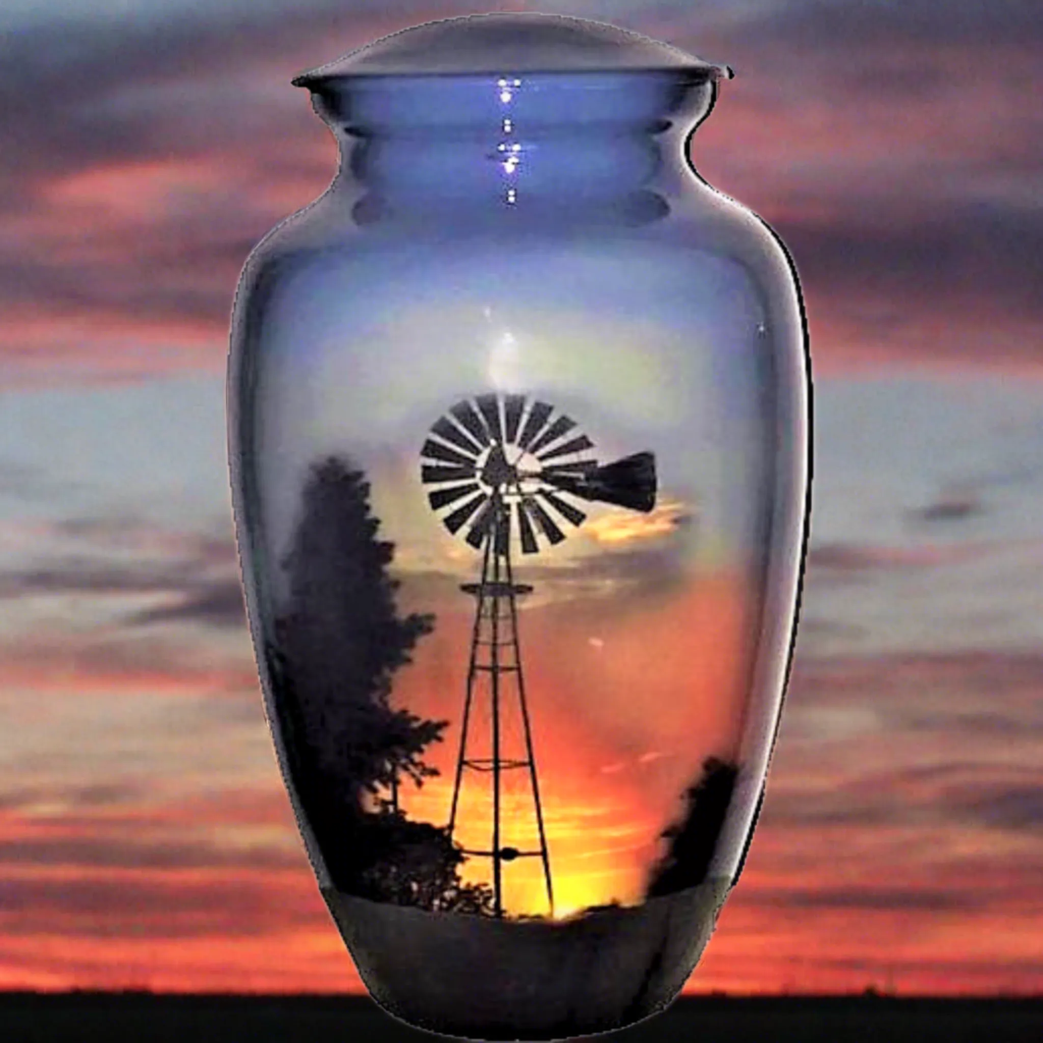 Midwest Sunset | Cremation Urn | Windmill | Vision Medical