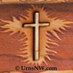 Mountain Horse Cremation Urn with Wood Inlay Art