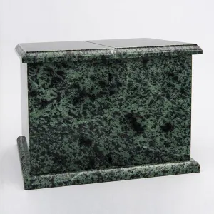 Natural Marble Double Compartment Companion Urn in Green
