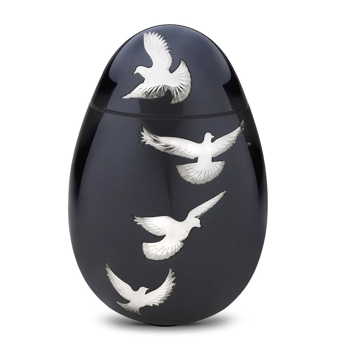 Nirvana Oval Brass Cremation Urn with Doves