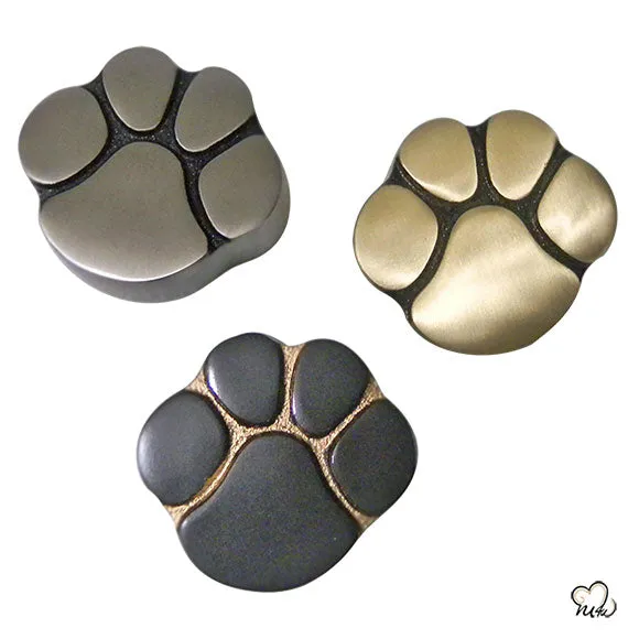 Paw Print Custom Pet Urn - Slate