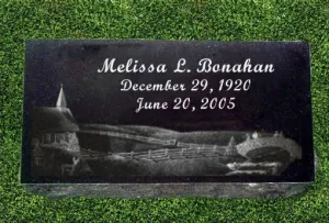 Personalized Granite Grave Marker - Country Parish
