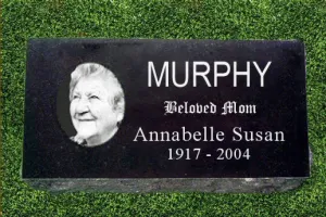 Personalized Granite Grave Marker - Oval Portrait