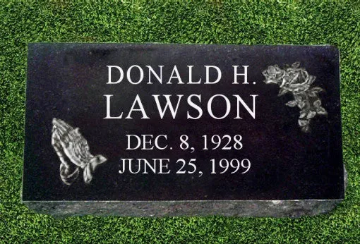 Personalized Granite Grave Marker - Praying Hands