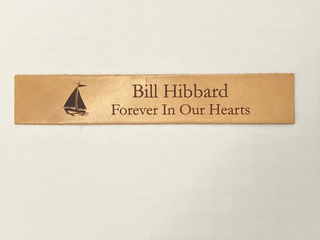 Personalized Memorial Leather Bookmark