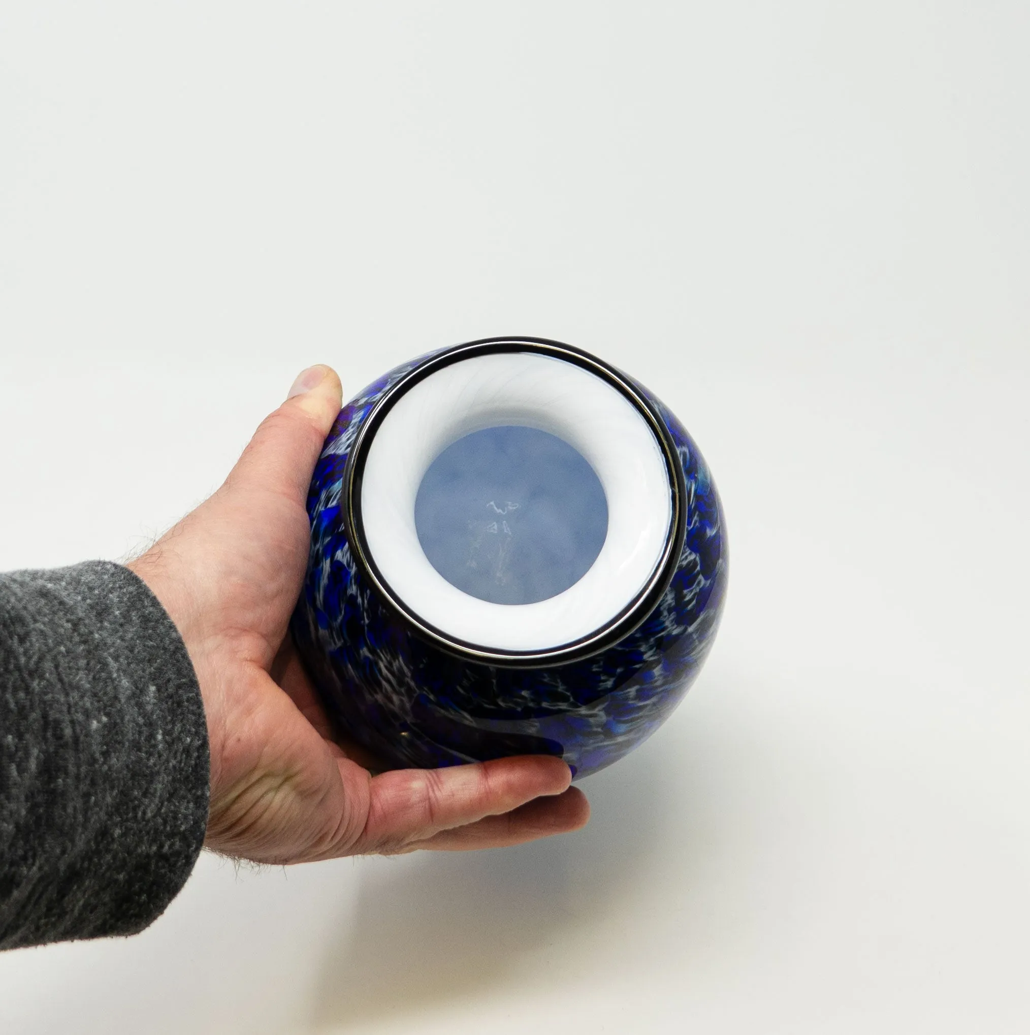 Pet Hand Blown Glass Cremation Urn in Atlantic Water