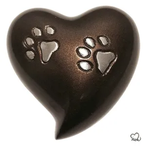Pet Keepsake Heart Urn in Brown