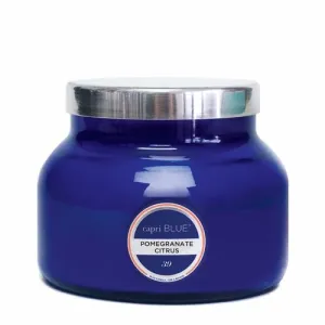 Petite Blue Jar Pomegranate 8 oz candle