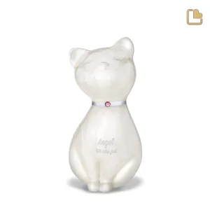 Princess Cat White Pet Urn