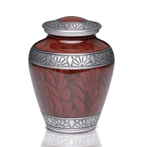 Regal Metal Cremation Urn in Espresso Brown - Affordable Alloy Metal Urns