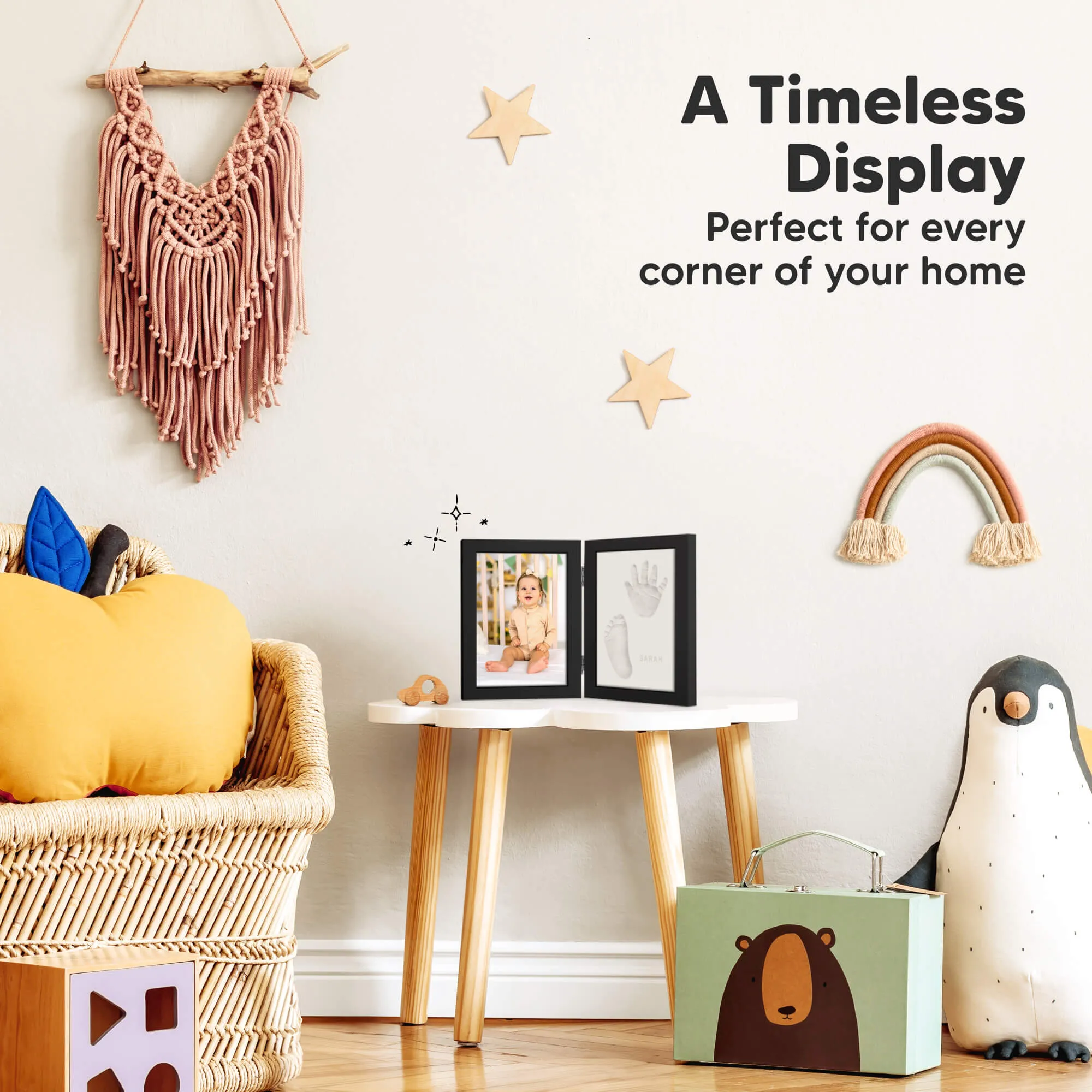 Rune Hand & Footprint Keepsake Frame (Onyx Black)