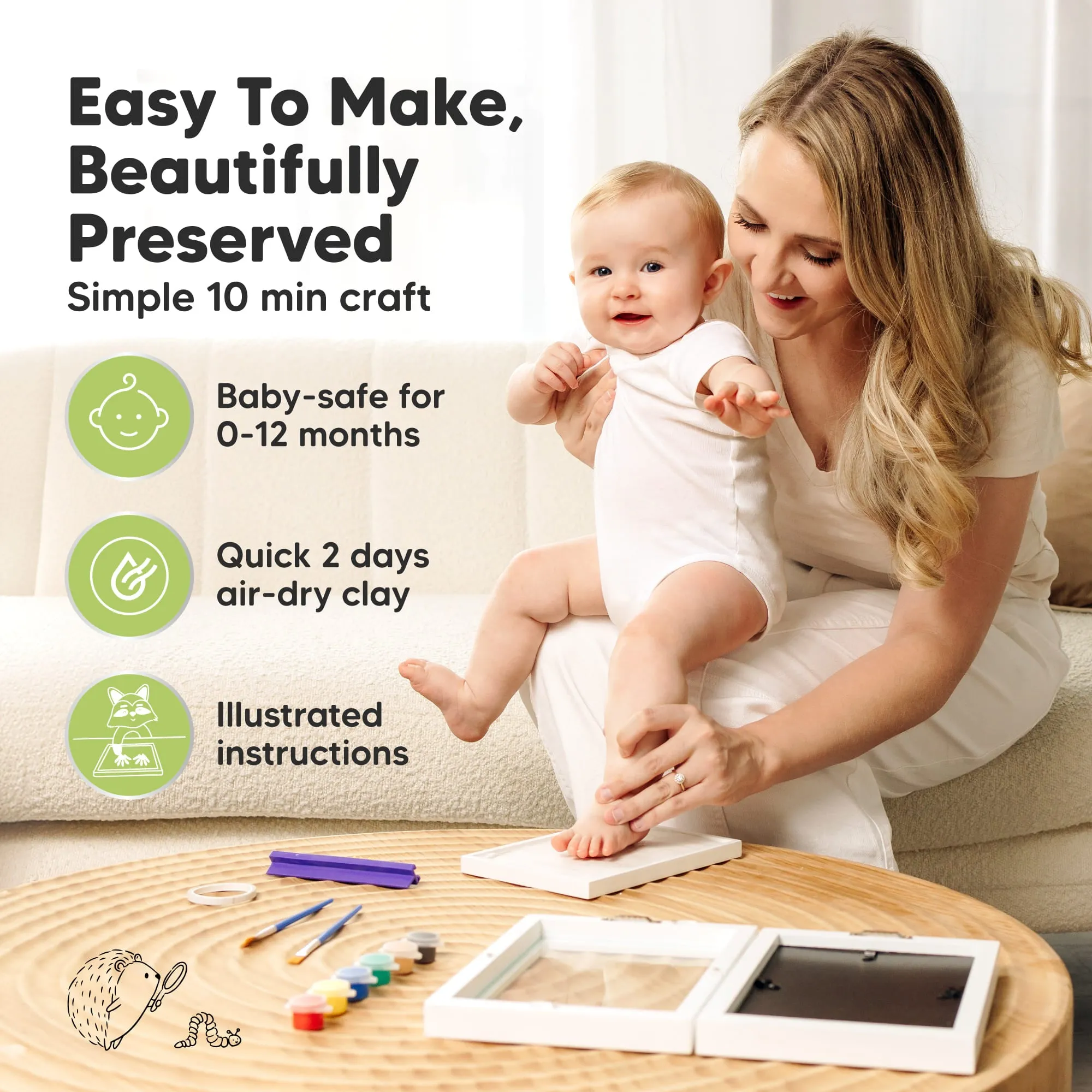 Rune Hand & Footprint Keepsake Frame