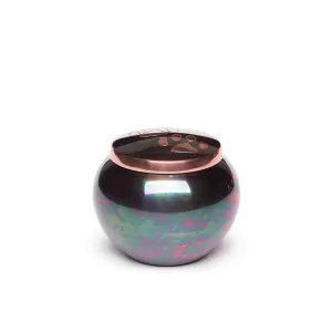 SMALL Brass Pet Urn -2012 "Journey" - Raku finish