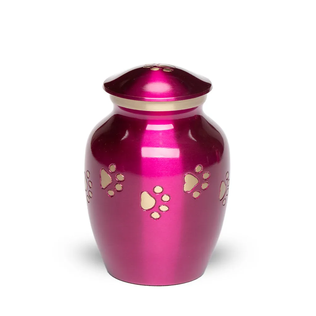 SMALL Brass Pet Urn - "Forever Paw"
