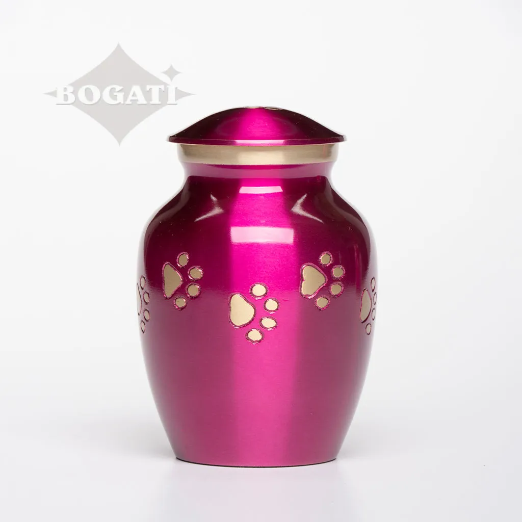 SMALL Brass Pet Urn - "Forever Paw"