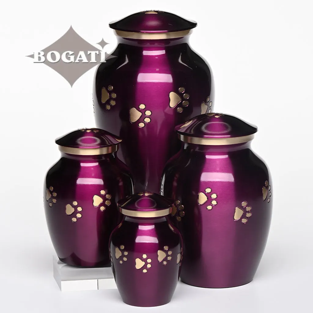 SMALL Brass Pet Urn - "Forever Paw"