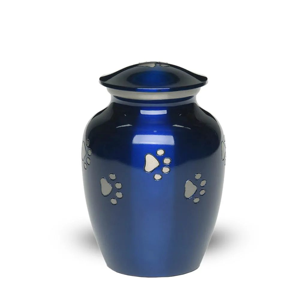 SMALL Brass Pet Urn - "Forever Paw"