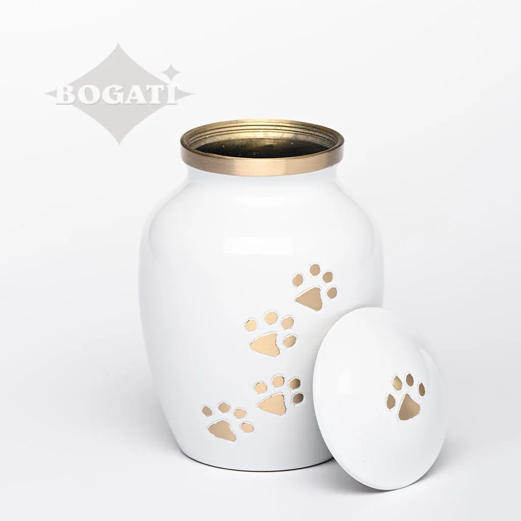 SMALL  Brass Pet Urn - "Paws to Heaven"