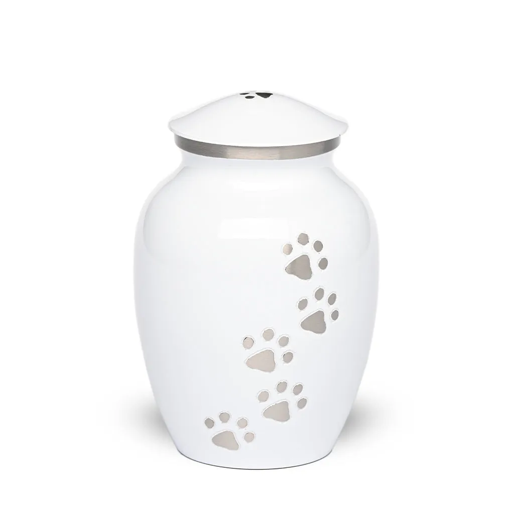SMALL  Brass Pet Urn - "Paws to Heaven"