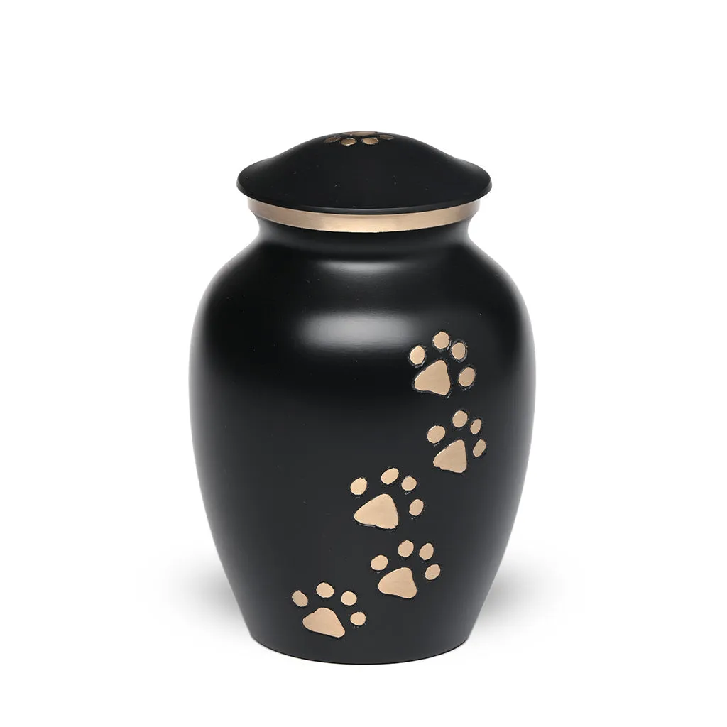 SMALL  Brass Pet Urn - "Paws to Heaven"