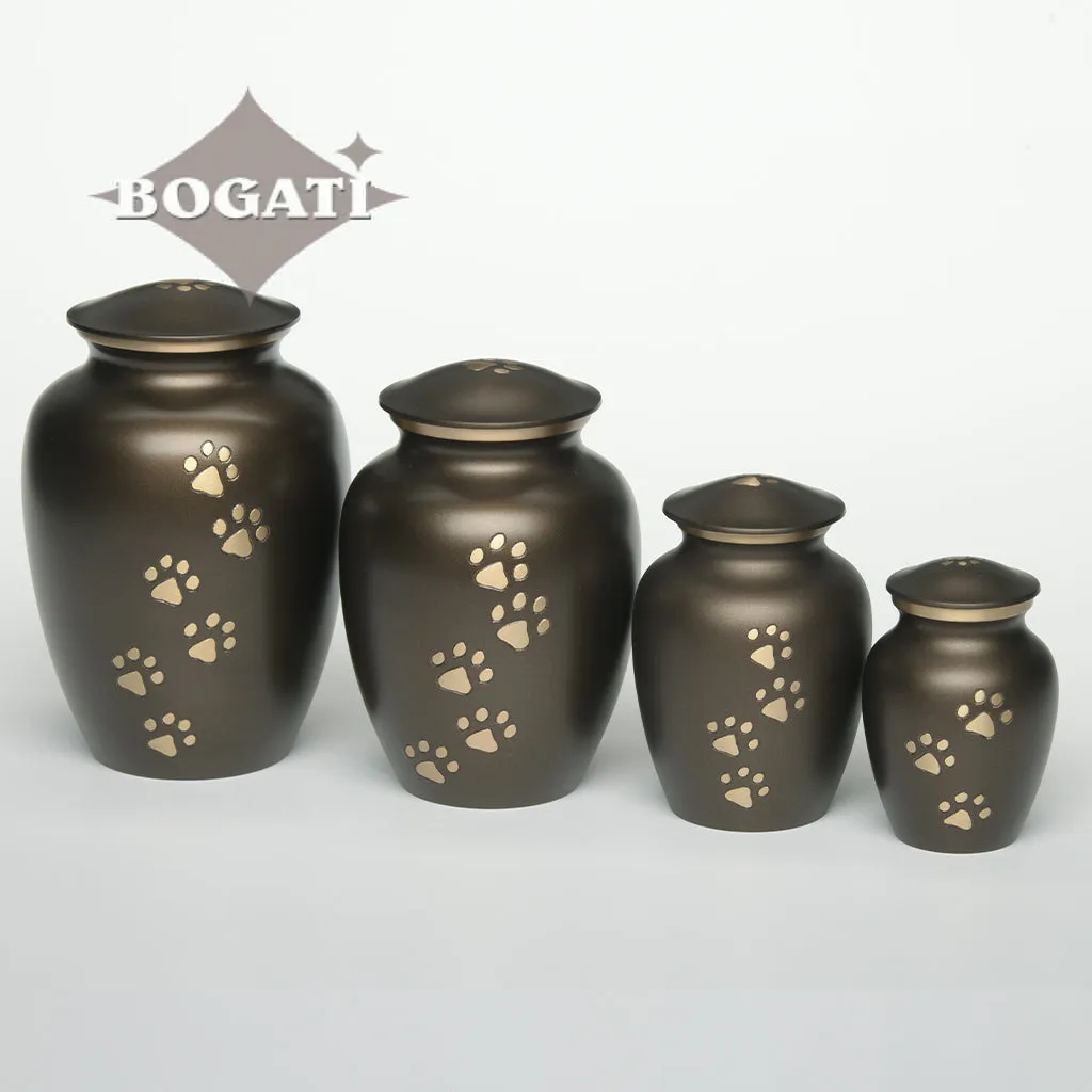 SMALL  Brass Pet Urn - "Paws to Heaven"