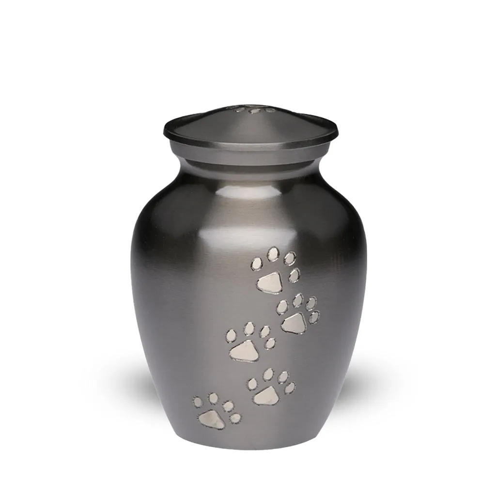 SMALL  Brass Pet Urn - "Paws to Heaven"