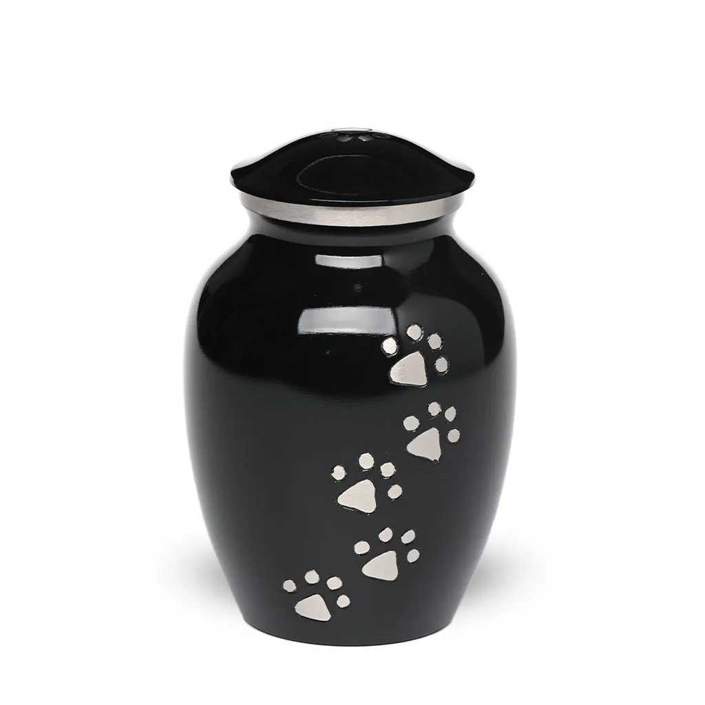 SMALL  Brass Pet Urn - "Paws to Heaven"