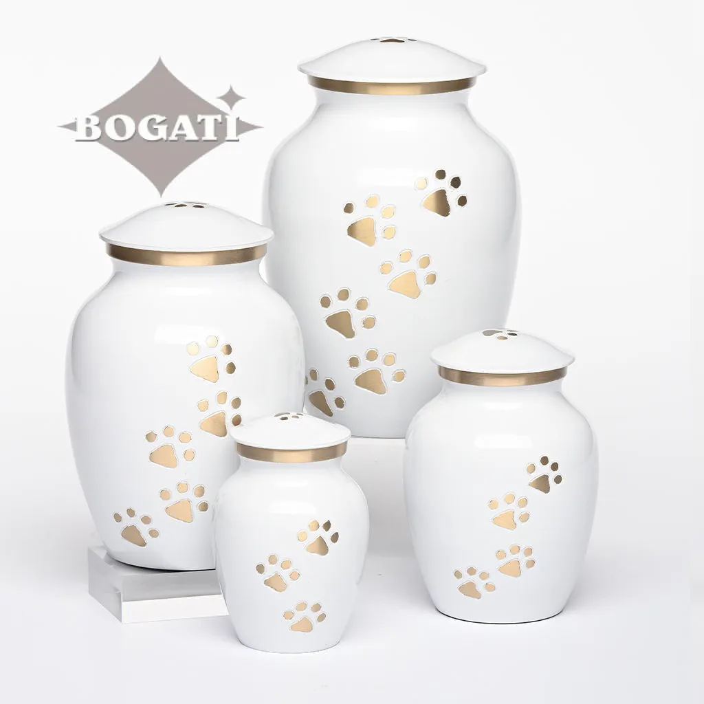 SMALL  Brass Pet Urn - "Paws to Heaven"