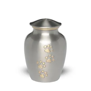 SMALL  Brass Pet Urn - "Paws to Heaven"