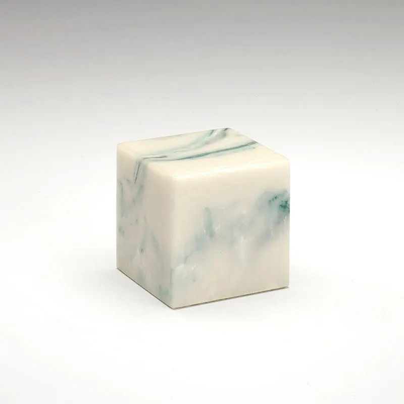 Small Cube Cultured Onyx Urn in Teal