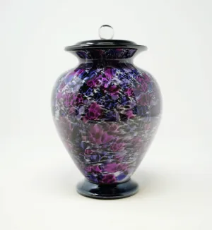 Small Hand Blown Glass Cremation Urn in Amato Lee's Frit