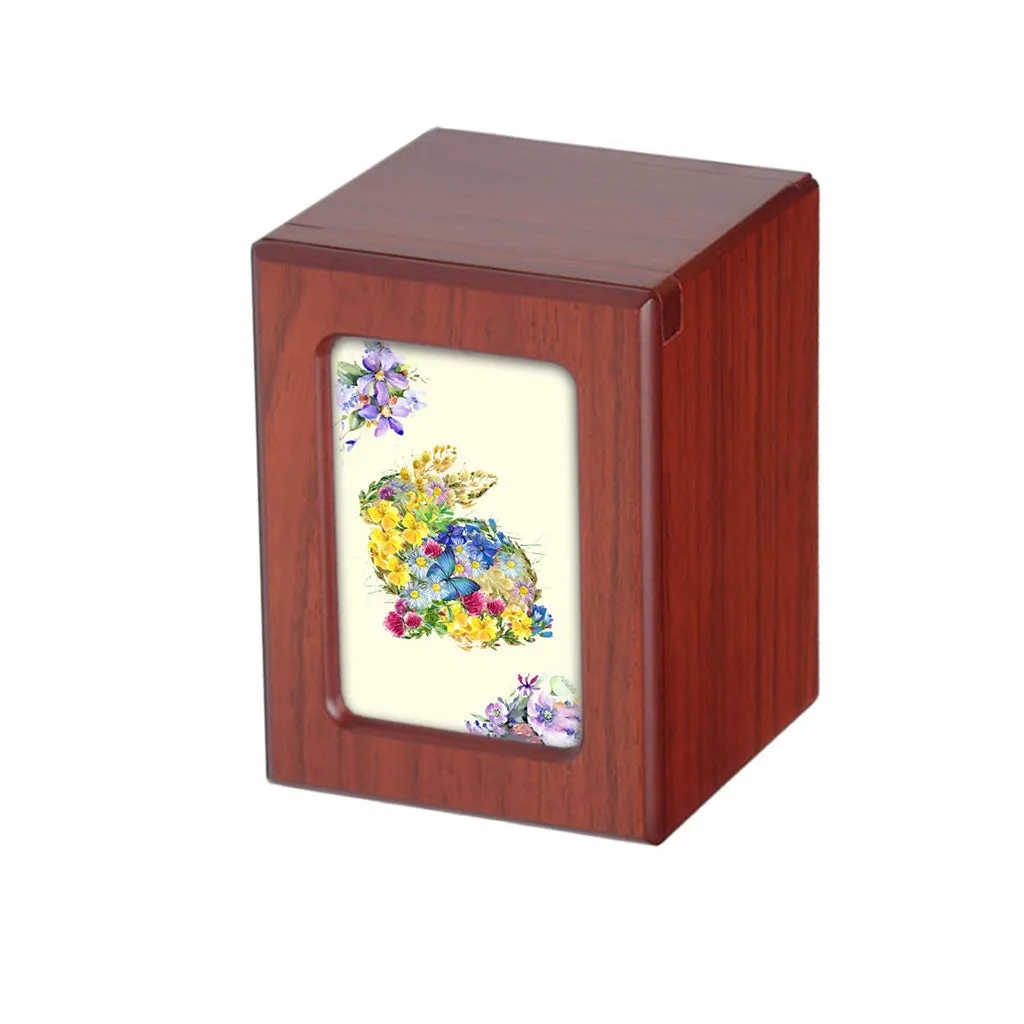 SMALL PY06 Photo frame Urn - Floral Rabbit