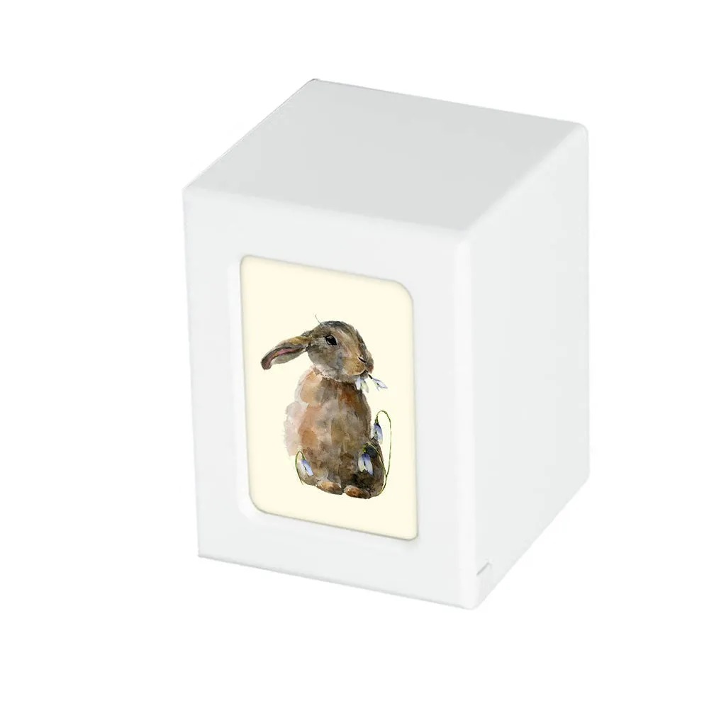 SMALL PY06 Photo Frame Urn -  Watercolor Brown Rabbit