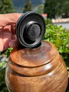 Small Salvaged Walnut Turned Urn 6