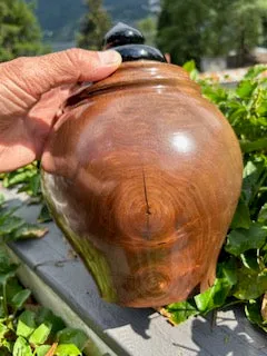 Small Salvaged Walnut Turned Urn 6