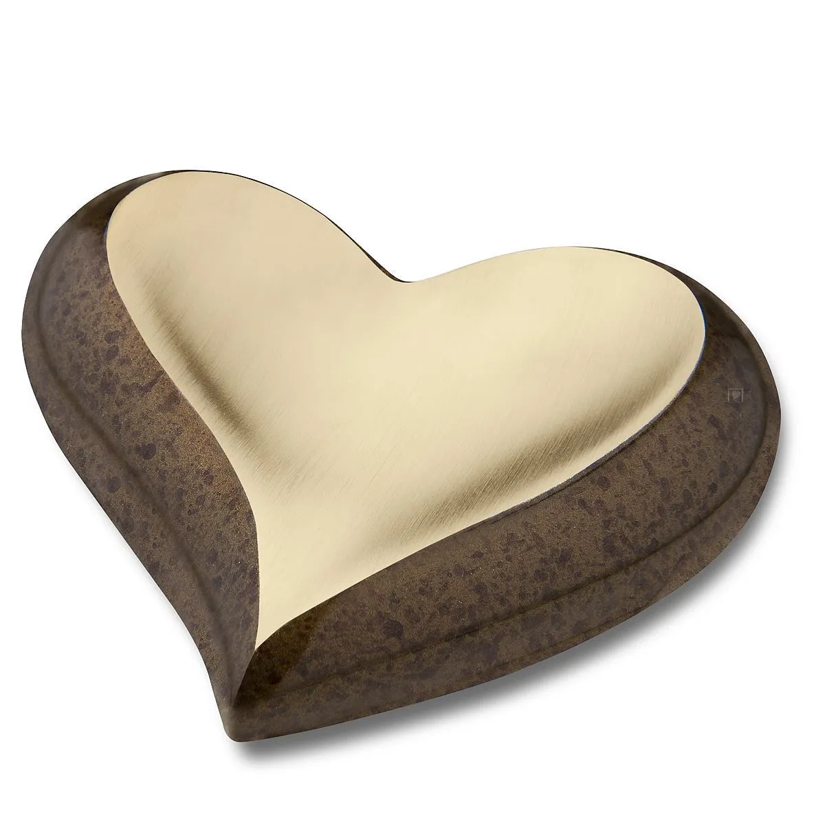 Speckled Auburn Brown Metal Cremation Urn
